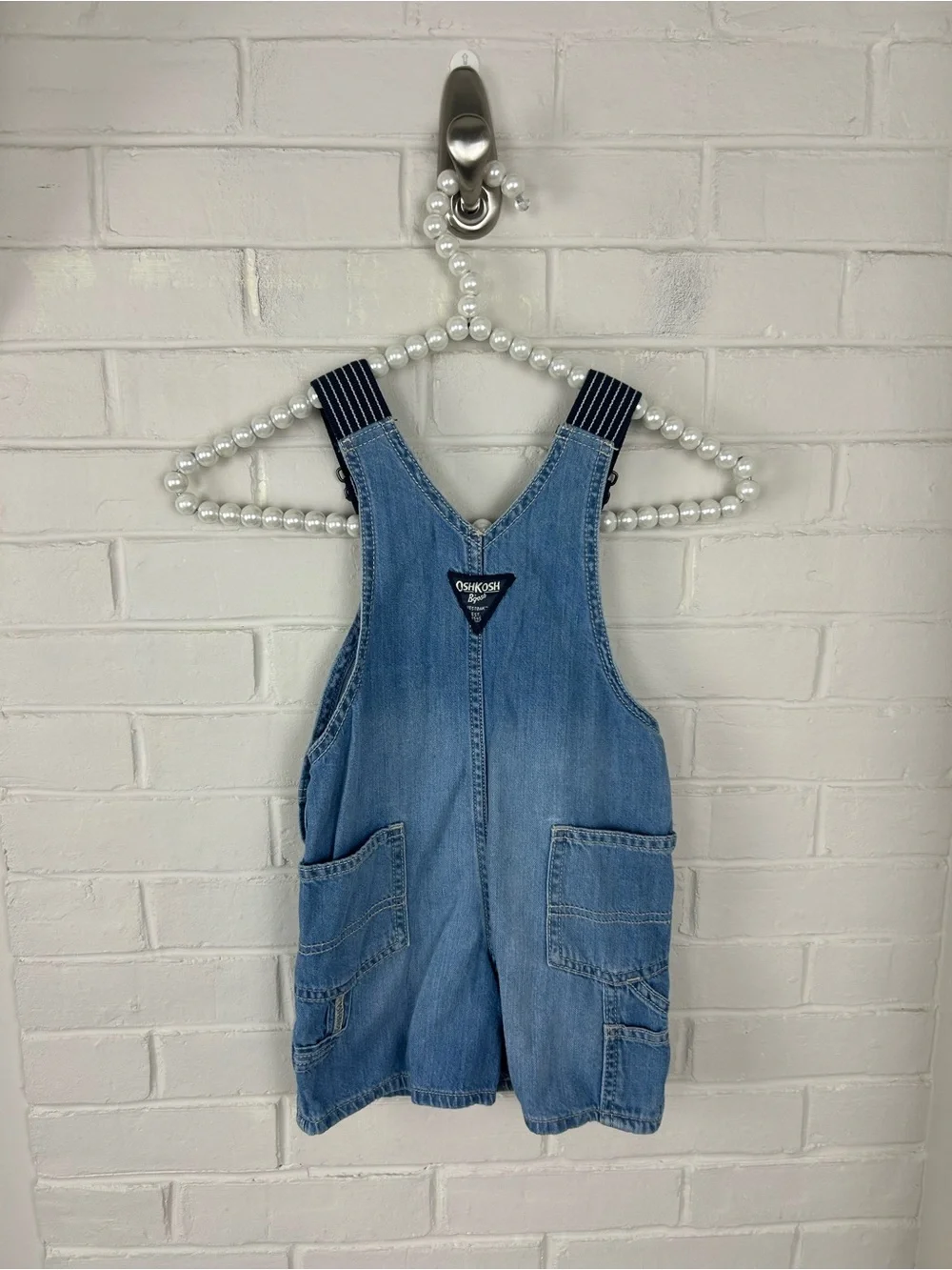 OshKosh B’gosh Kids Cotton Denim Short Overalls Size 2T